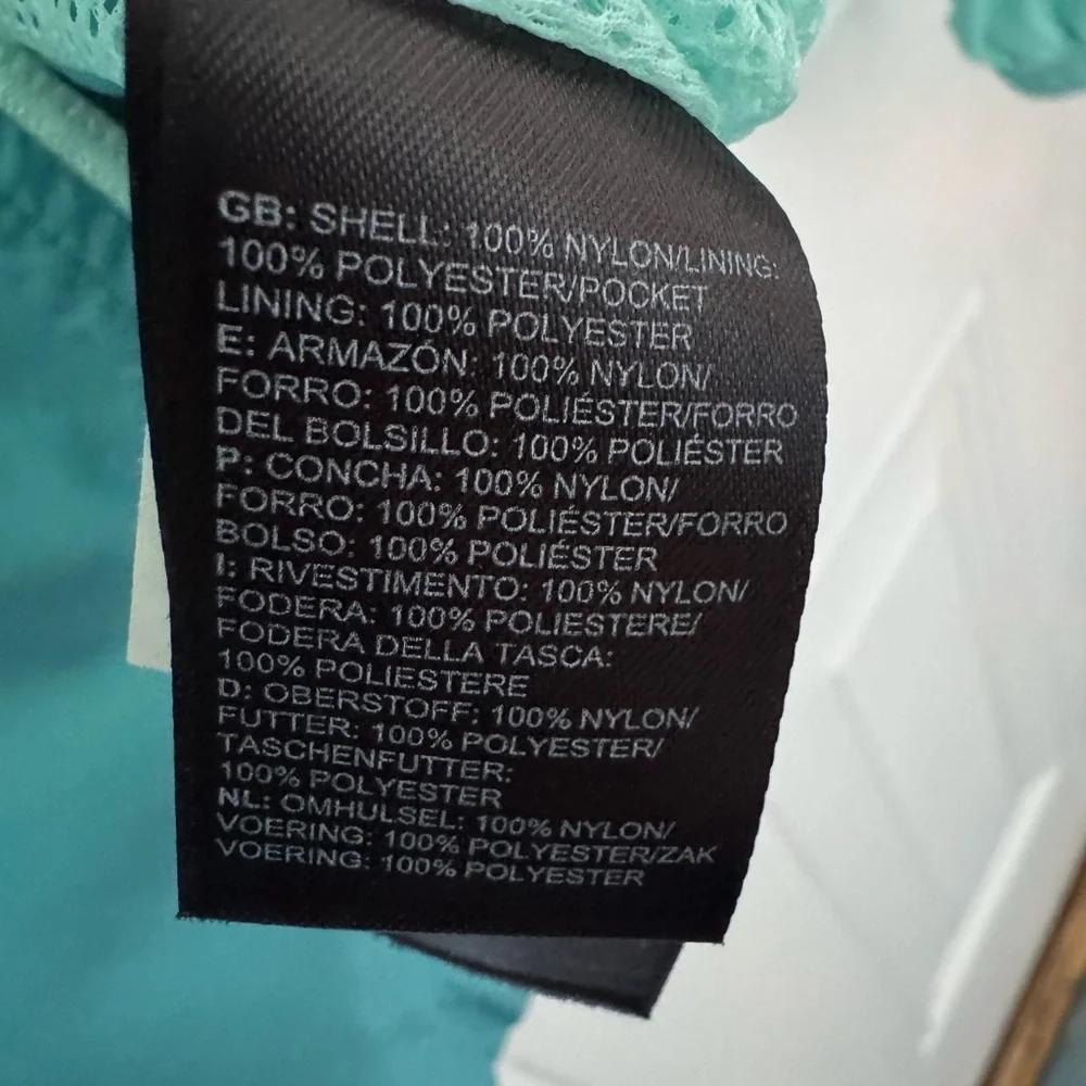 North Face Jacket Girls Medium 10/12 Teal Aqua DryVent Hooded Waterproof Outdoor - Picture 3 of 4